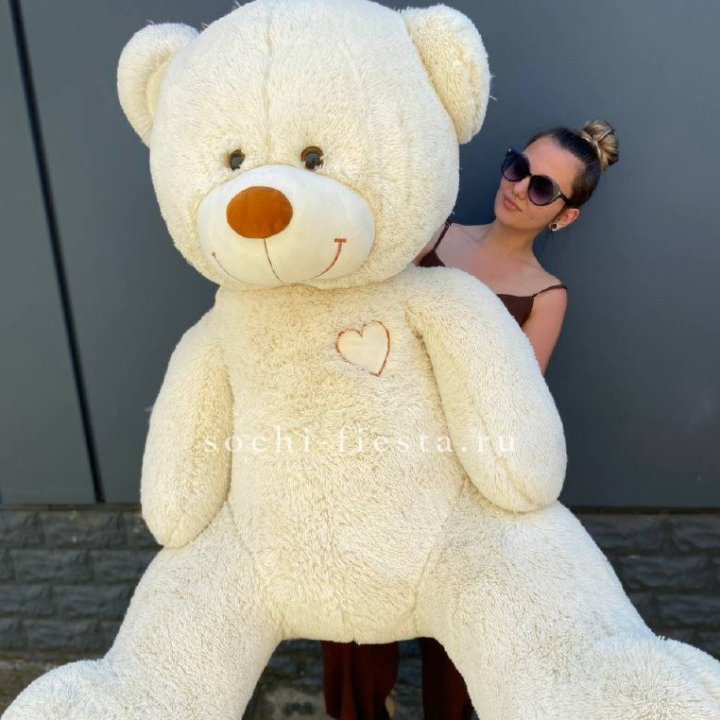 Белый плюшевый мишка большой в Севастополи