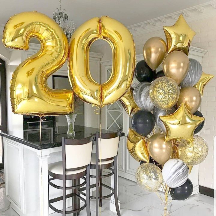 Фольгированный шар Золотая Цифра в Севастополи