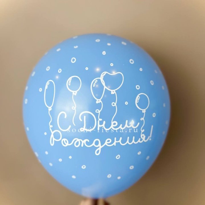 Гелиевый латексный шар С днем рождения! матовый в Севастополи