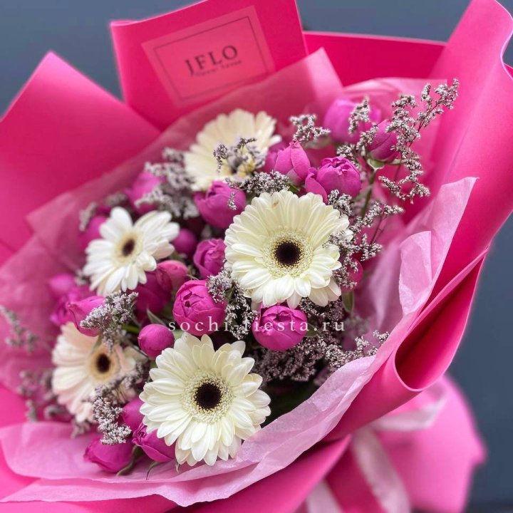 Букет гербер и мисти бабблс  в Севастополи