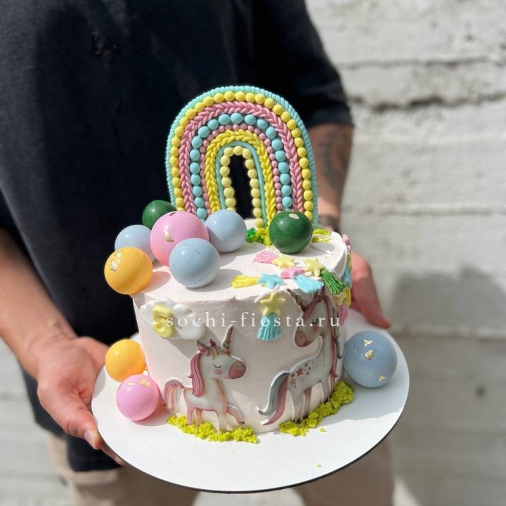 Торт "Радуга с единорогом" в Севастополи