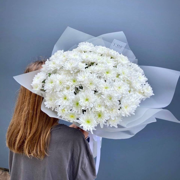 Букет хризантем "Белая снежинка" в Севастополи