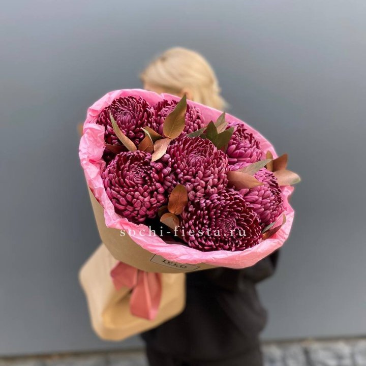 7 Хризантем Бигуди в золоте в Севастополи