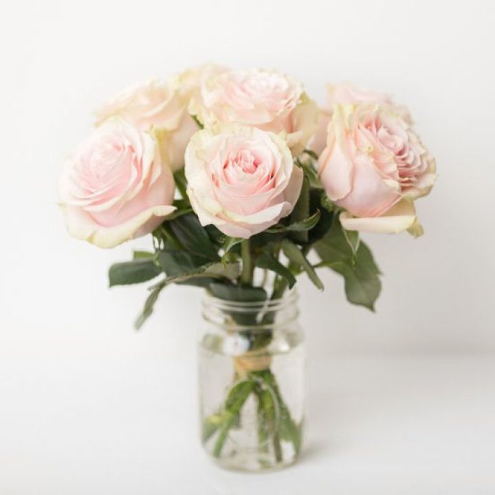 7 кремовых роз в Севастополи