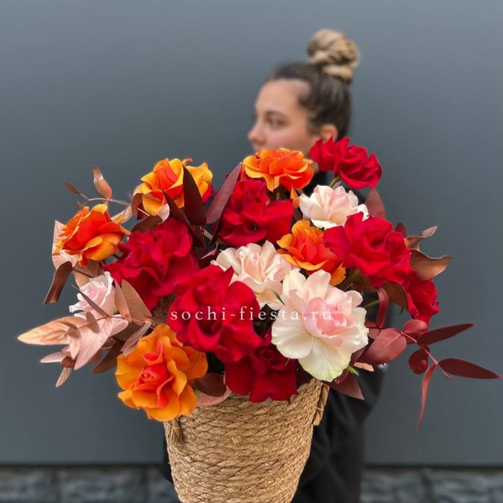 Авторский бокс "Роксана" в джутовом кашпо в Севастополи