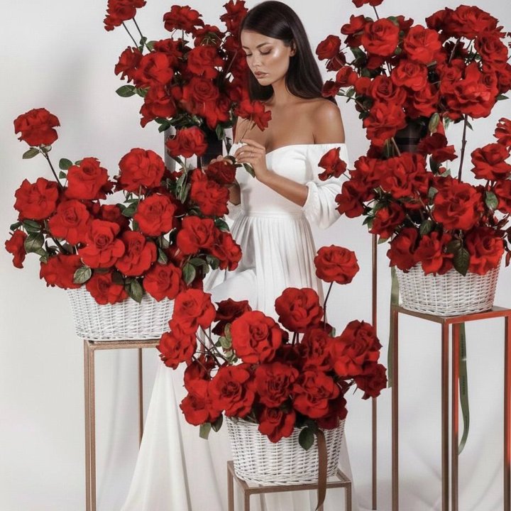 Сет из красных французских роз в Севастополи