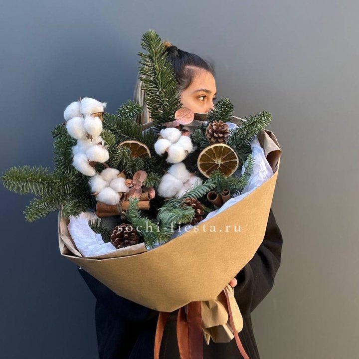 Зимний букет с нобилисом в Севастополи