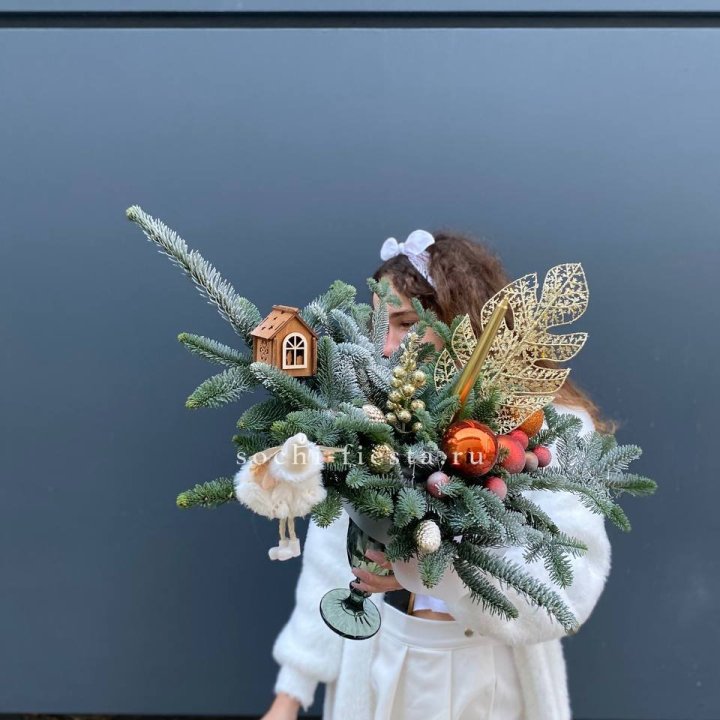 Композиция в бокале огненная  в Севастополи