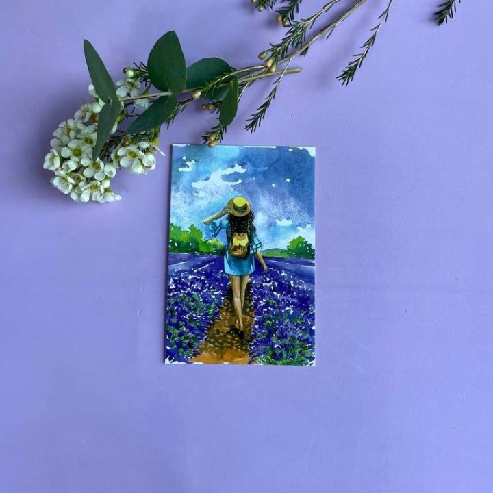 Открытка к букету "Цветочная дорога" в Севастополи