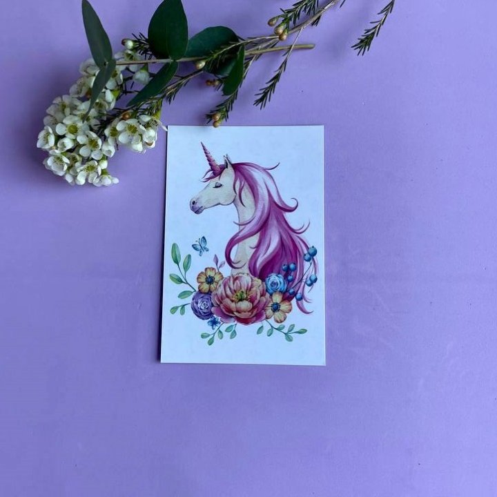 Открытка к букету "Единорог" в Севастополи