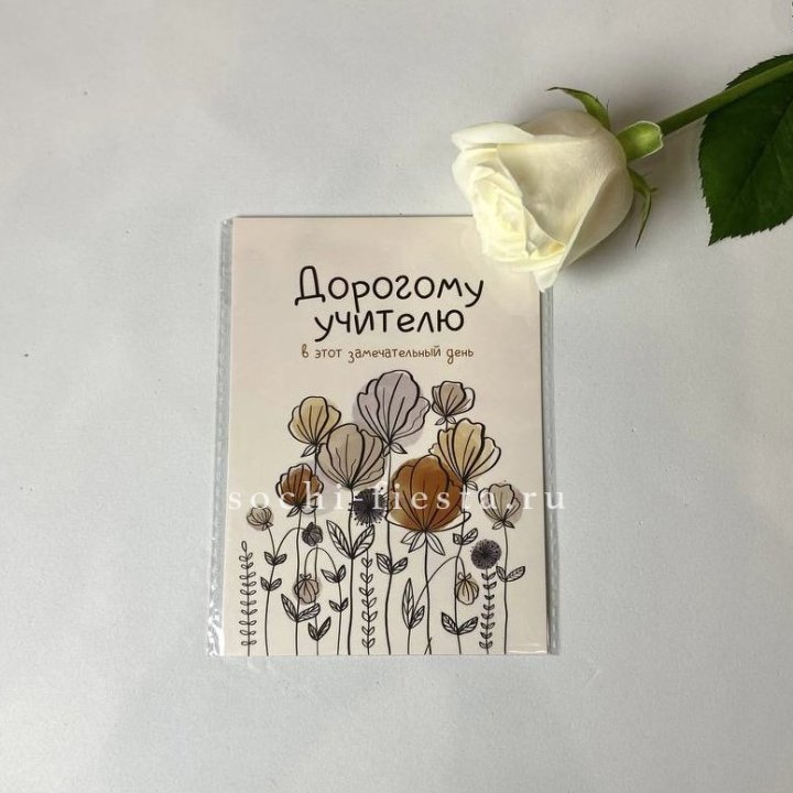 Открытка к букету "Дорогому учителю" в Севастополи