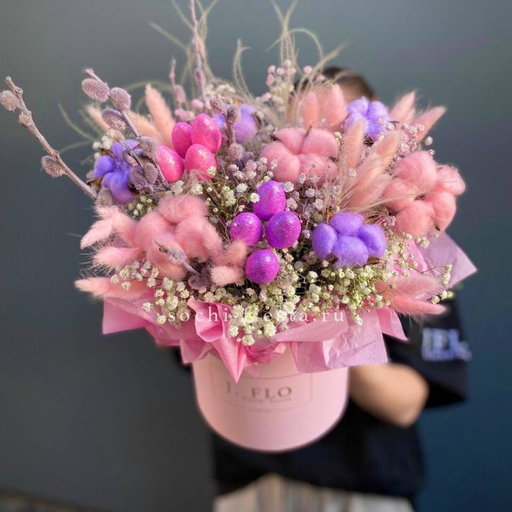 Сухоцветы в коробке  в Севастополи