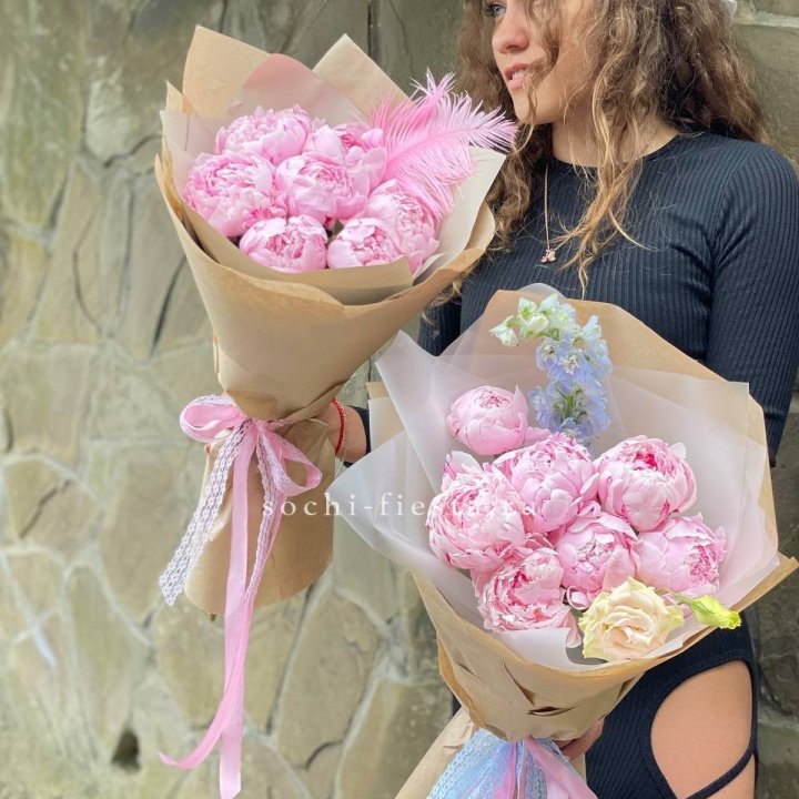 7 зефирных пионов  в Севастополи