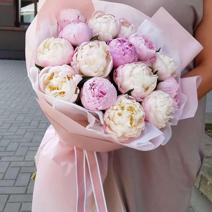 Букет пионов "Маршмелоу" в Севастополи
