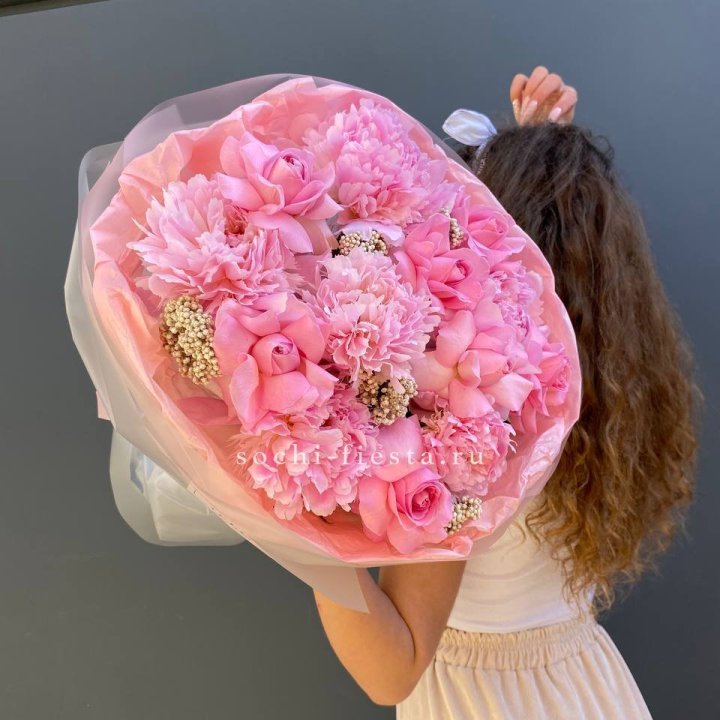  Букет с пионами "Пинки" в Севастополи