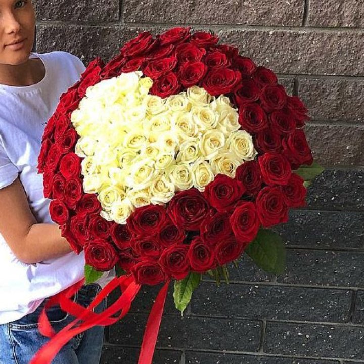 101 роза "Сердце" в Севастополи