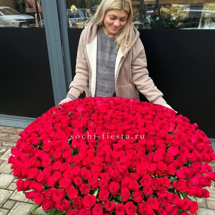 501 красная роза в корзине в Севастополи