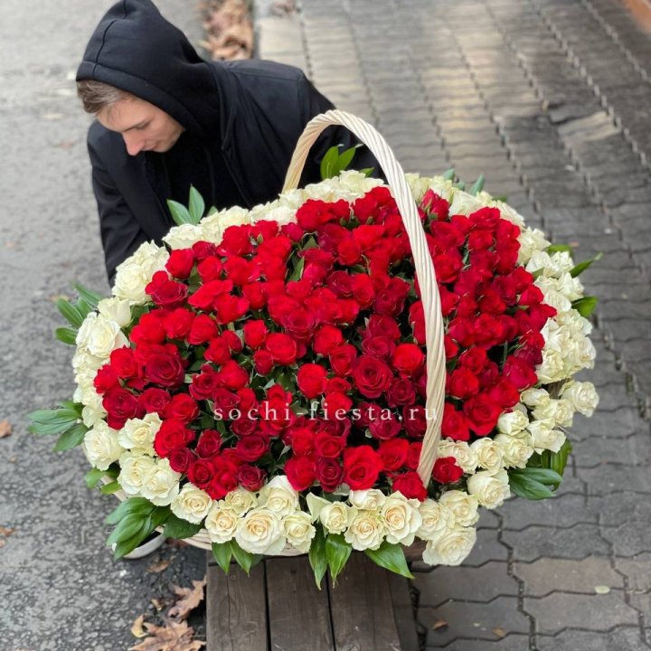 201  роза в корзине   в Севастополи