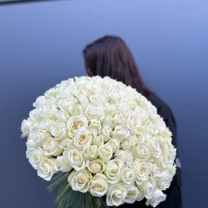 Охапка из 101 белой розы  в Севастополи