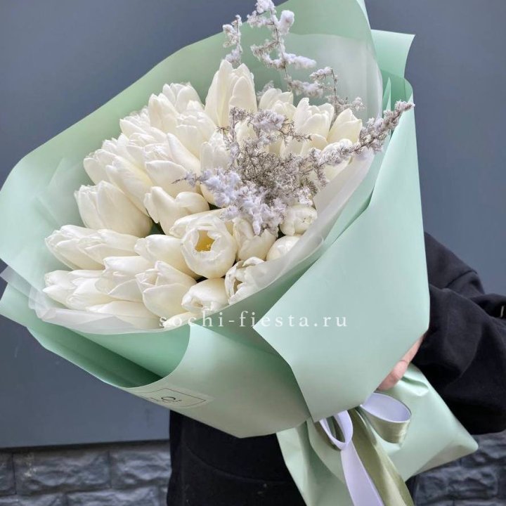 Букет белых тюльпанов "Бьянко" в Севастополи