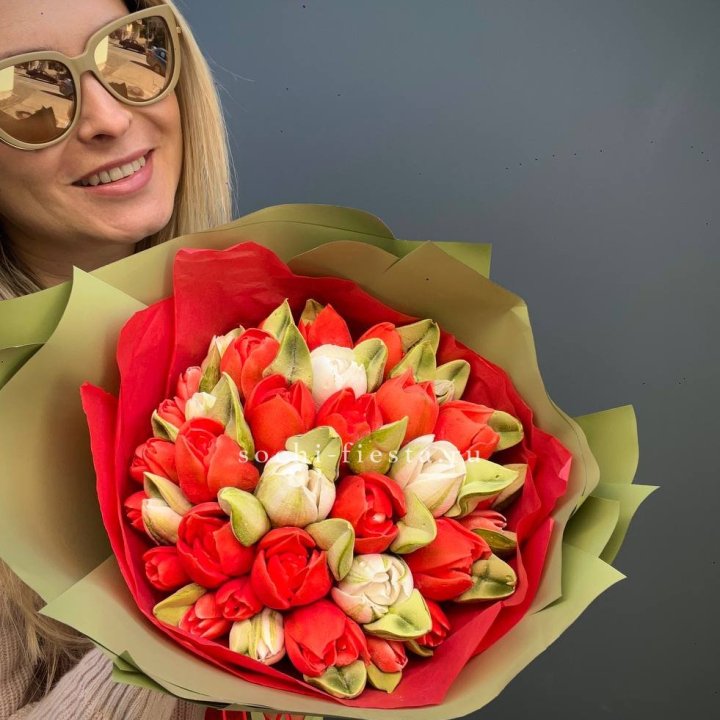 Зефирный букет из тюльпанов в Севастополи